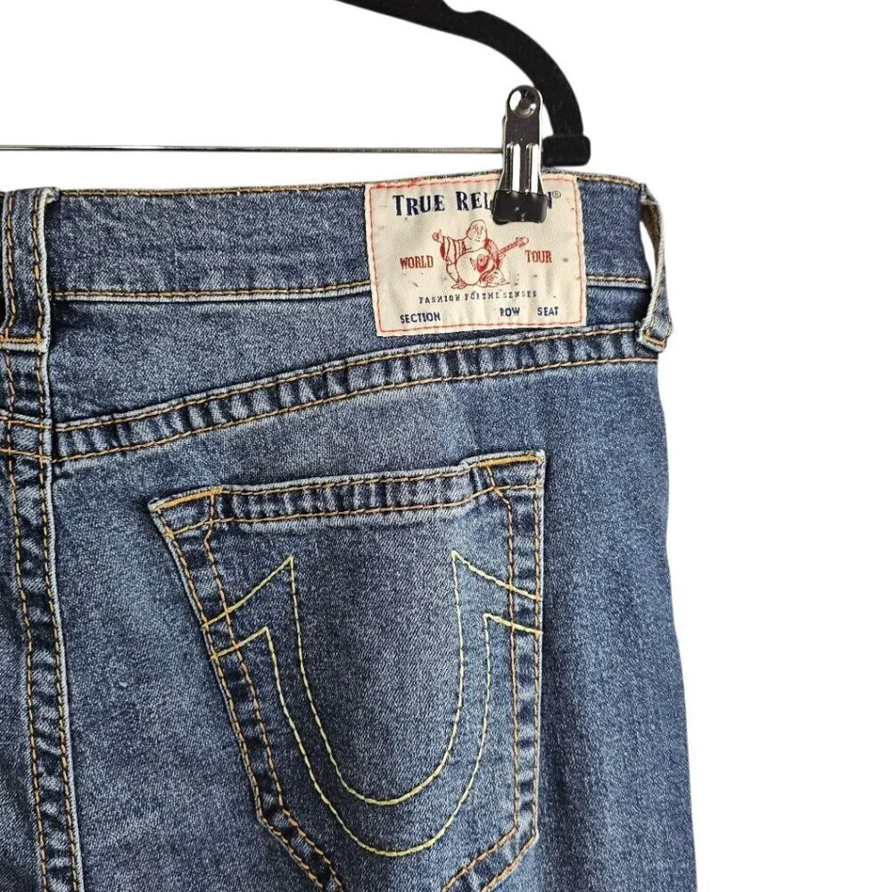 True Religion World Tour Denim Geno Relaxed Slim Blue Jeans